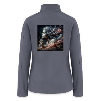 sculpture of a female bust - Women’s Soft Shell Jacket - gray - Back