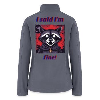 I'm always fine  Raccoon - Women’s Soft Shell Jacket - gray - Back