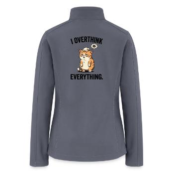 Overthink Everything Cat - Women’s Soft Shell Jacket - gray - Back