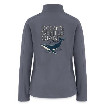 Ocean’s Gentle Giant - Women’s Soft Shell Jacket - gray - Back