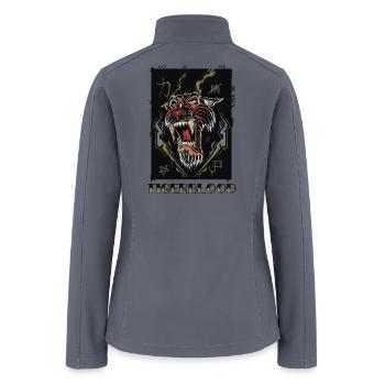 Tigerblood Neon Roar - Women’s Soft Shell Jacket - gray - Back