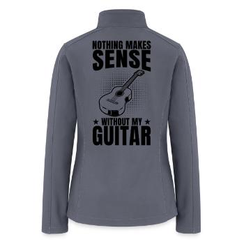Guitarist Quote - Women’s Soft Shell Jacket - gray - Back