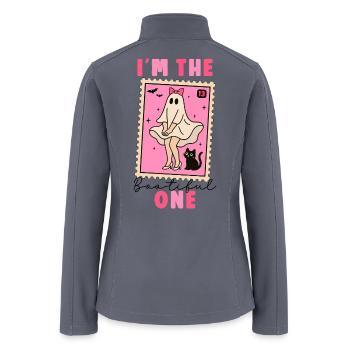 Im The One Ghost Stamp - Women’s Soft Shell Jacket - gray - Back
