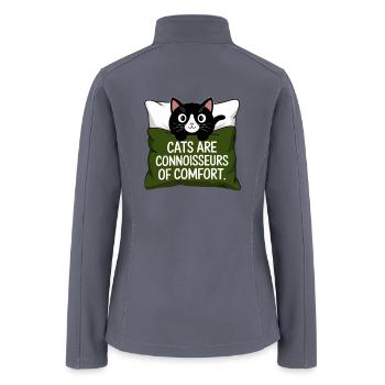 Purrfect Comfort - Women’s Soft Shell Jacket - gray - Back
