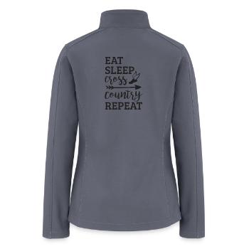 Cross Country Shirt, Cross Country Running Shirt - Women’s Soft Shell Jacket - gray - Back