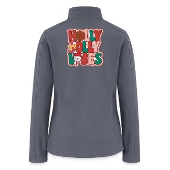 Holly Jolly Vibes - Women’s Soft Shell Jacket - gray - Back