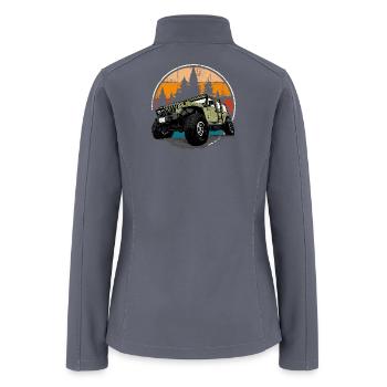 Trailbound Jeep Sunset Forest - Women’s Soft Shell Jacket - gray - Back
