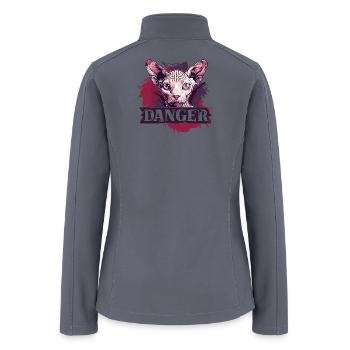 Dangerous Sphynx Cat - Women’s Soft Shell Jacket - gray - Back