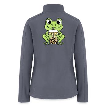 Frog Bubble Tea - Women’s Soft Shell Jacket - gray - Back