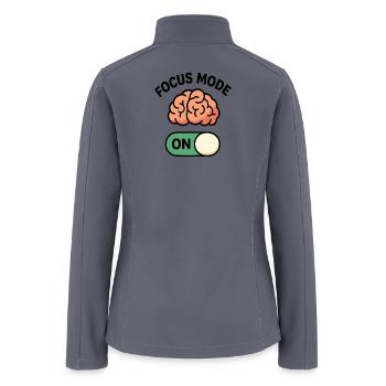 Brain Power On Switch Illustration - Women’s Soft Shell Jacket - gray - Back
