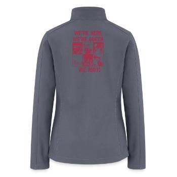 Queer Pride Riot Illustration - Women’s Soft Shell Jacket - gray - Back