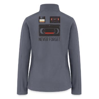 Never Forget Hvs, Cassete and floppy disk - Women’s Soft Shell Jacket - gray - Back
