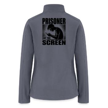 Prisoner of the Screen Illustration - Women’s Soft Shell Jacket - gray - Back