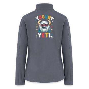 Yogurt Yeti Funny Cool - Women’s Soft Shell Jacket - gray - Back