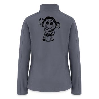 Gamer caterpillar nerd gaming controller consol - Women’s Soft Shell Jacket - gray - Back