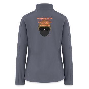 No Man Born anti-oppression - Women’s Soft Shell Jacket - gray - Back