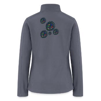 Colorful Orbital Mandala - Women’s Soft Shell Jacket - gray - Back