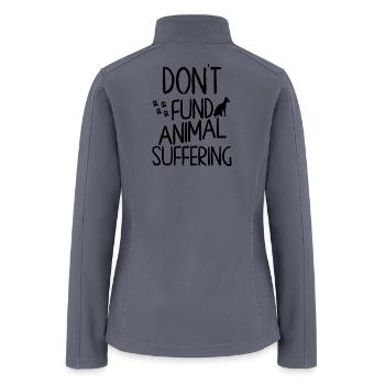 Sphynx Cat Don't Fund Animal Suffering Advocacy  - Women’s Soft Shell Jacket - gray - Back