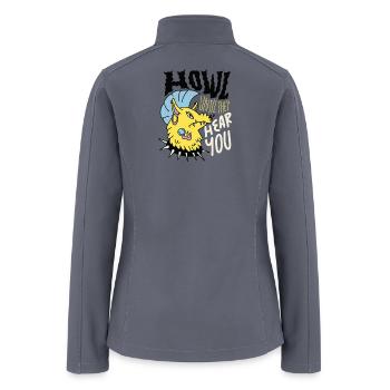 Wild Neon Wolf Howl - Women’s Soft Shell Jacket - gray - Back