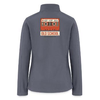 Oldschool Music Hip-Hop Cassette Retro Gift Idea - Women’s Soft Shell Jacket - gray - Back