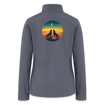 Companion Wolves Sunset - Women’s Soft Shell Jacket - gray - Back
