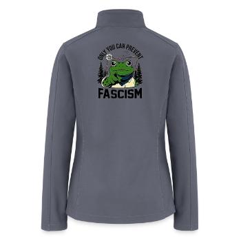 Only You Can Prevent Fascism – Portland Frog Prote - Women’s Soft Shell Jacket - gray - Back