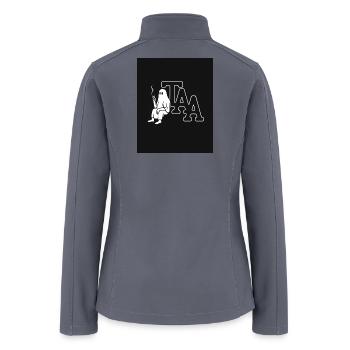 Ghost and Bold TA A Letters Amity  - Women’s Soft Shell Jacket - gray - Back