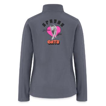 I Love Sphynx Cats Lover - Women’s Soft Shell Jacket - gray - Back