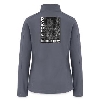Neo Tokyo Neon Skyline - Women’s Soft Shell Jacket - gray - Back