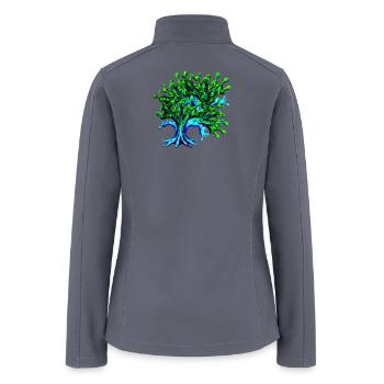 Neon Neural Tree - Women’s Soft Shell Jacket - gray - Back