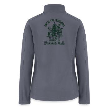 From The Windows To The Walls Deck Halls - Women’s Soft Shell Jacket - gray - Back
