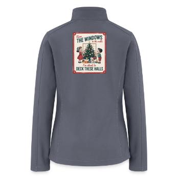 From The Windows To The Walls Deck Halls - Women’s Soft Shell Jacket - gray - Back