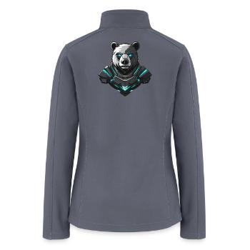 Futuristic Bear Warrior - Women’s Soft Shell Jacket - gray - Back