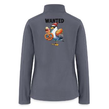 Wanted Seagull Pretzel Ice Cream - Women’s Soft Shell Jacket - gray - Back