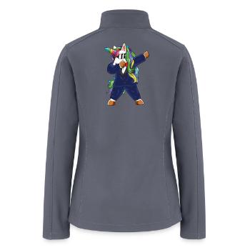 Dabbing Unicorn Tuxedo Suit Sunglasses Funny Gift - Women’s Soft Shell Jacket - gray - Back