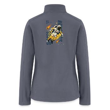 Astro Drift: Meteor Pursuit - Women’s Soft Shell Jacket - gray - Back