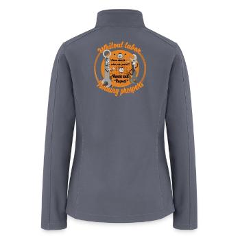 Lab Honor and Respect Cartoon - Women’s Soft Shell Jacket - gray - Back