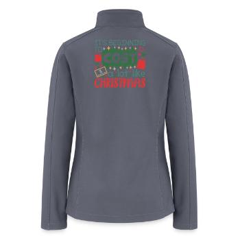 Cost Like Christmas Christmas Xmas Holiday Santa - Women’s Soft Shell Jacket - gray - Back