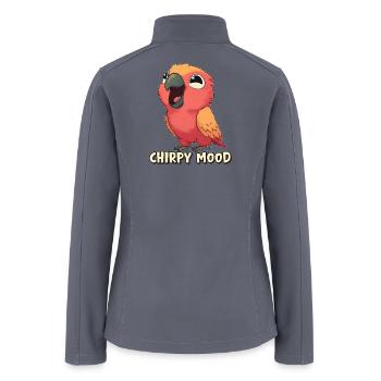 Chirpy Mood Parrot - Women’s Soft Shell Jacket - gray - Back