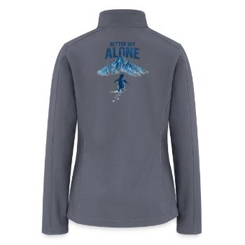 Nihilist Penguin Better Off Alone Viral Meme - Women’s Soft Shell Jacket - gray - Back