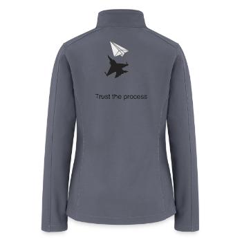 Trust the Process Paper Flight - Women’s Soft Shell Jacket - gray - Back