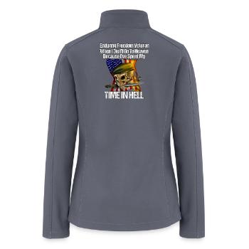 Operation Enduring Freedom When I Die I Will Go  - Women’s Soft Shell Jacket - gray - Back