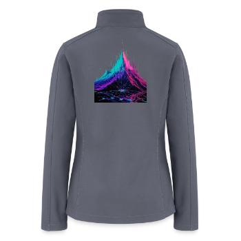 Neon Peak Cyan Magenta Summit - Women’s Soft Shell Jacket - gray - Back