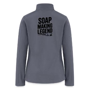 Soap Making Legend - Women’s Soft Shell Jacket - gray - Back