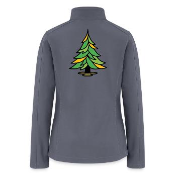 Stylized Pine Tree - Women’s Soft Shell Jacket - gray - Back