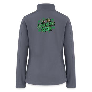 Let the Shenanigans Begin - Women’s Soft Shell Jacket - gray - Back