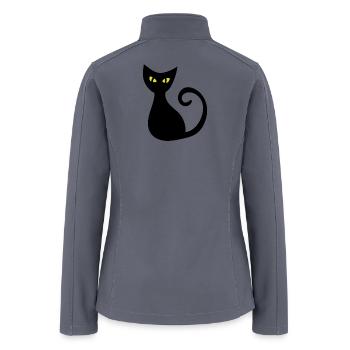 Nocturnal Cat Eyes Neon Yellow - Women’s Soft Shell Jacket - gray - Back