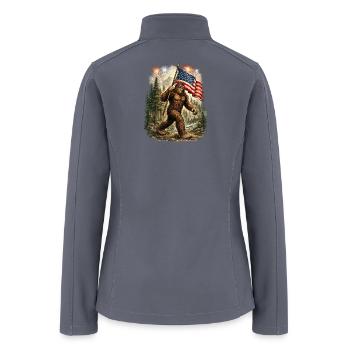 Flagbearer Sasquatch Fireworks - Women’s Soft Shell Jacket - gray - Back