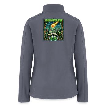 I survived the St. Patrick's Day meteor 2026 - Women’s Soft Shell Jacket - gray - Back