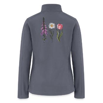 Foxglove Daisy Tulip III - Women’s Soft Shell Jacket - gray - Back